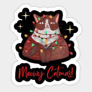 Meowy Catmas! Ugly Christmas Sticker